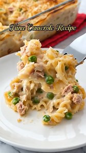 Easy & Classic Tuna Casserole: The Cozy Classic You Crave! Creamy egg noodles, flaky tuna, sweet peas, and a crispy golden topping… the ultimate comfort food! Ingredients: 16 ounces wide egg noodles 1 cup frozen peas 10 ounces canned tuna, drained 2 cans (10.5 ounces each) condensed cream of mushroom soup 1 cup milk 1 cup shredded cheddar cheese ½ cup panko bread crumbs 1 tablespoon butter, melted Salt and pepper to taste Directions: Boil egg noodles according to package directions. Drain and re