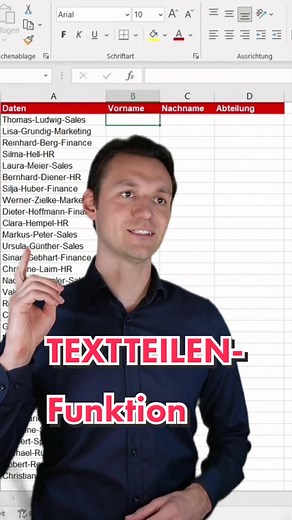 Effizient Excel-Zellen teilen mit Microsoft 365 von Vodafone Business