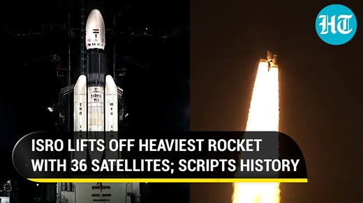ISRO lifts off heaviest rocket to launch 36 satellites; Enters global commercial service I Watch