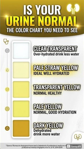 Is Your Urine Normal The Color Chart You NEED to See #healthtips #wellness #shorts
