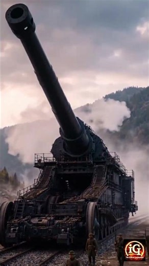 Biggest Gun Ever Built in History🔥#ww2 #militaryhistory#war #engineeringmarvel #historyfacts#weapons