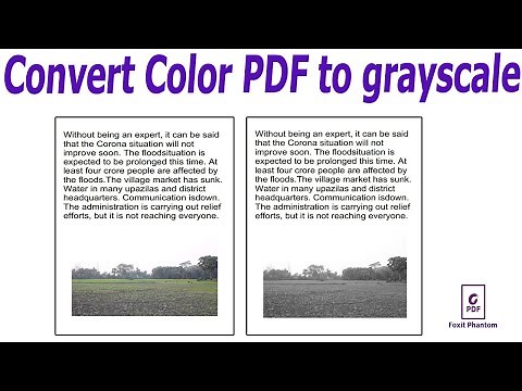 How to convert Color PDF Document to grayscale using Foxit PhantomPDF