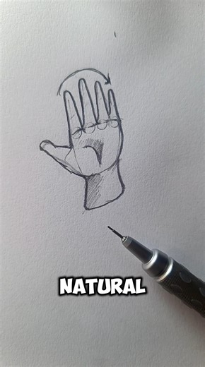 How to Draw Open Hand - So Easy! 🎨 #foryou #art #drawing #howtodraw #sketch #tutorial #easydrawing