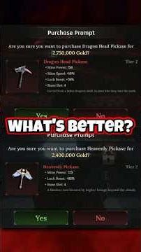 What's Better? Heavenly Pickaxe OR Dragon Head Pickaxe On The Forge? #theforgeroblox #theforge