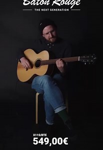 You see it and you probably also hear it - this one is a baritone guitar!  The X11S/BTE's lower tuning and extended range create a deep, rich tone that will take your music to new depths.  Find out more about this incredible instrument on our website! https://www.batonrougeguitars.com/en/guitars/all/detail/x11sbte-151441.html #BatonRougeGuitars #X11SBTE #Guitar #AcousticGuitar #Fingerstyle #FingerstyleGuitar #TheNextGeneration | Baton Rouge Guitars | Facebook