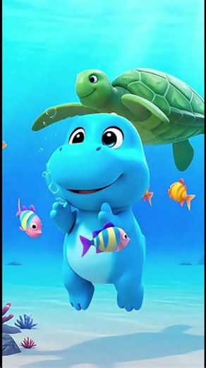 Blue Dinosaur Spin Spin Spin Spin No3! 🦖 Fun Dinosaur Song for Kids #shorts #animalcolor