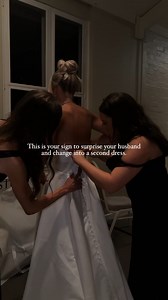 792K views · 7.6K reactions | Looking for a sign to surprise your husband with a second dress at your wedding? Well, here it is!  Elevate your reception look and leave him speechless with a stunning outfit change that's sure to dazzle. After all, why settle for one fabulous dress when you can have two? Video @behindthescenessocials | Wedded Wonderland | Facebook