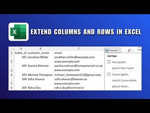How to Extend Columns and Rows in Excel 2026