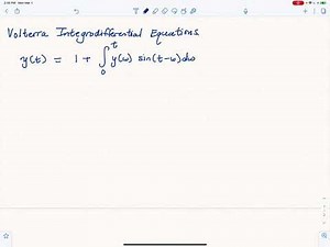 Solving a Volterra Integrodifferential Equation