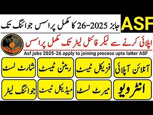 Asf online apply to joining process 2025-26|Asf online apply 2025-26|Asf job 2025 complete info#jobs