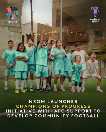 36K views · 202 reactions | #NEOM is excited to launch Champions of Progress, with support from Asian Football Confederation. This initiative empowers local talent and highlights inspiring success stories and innovative projects across Saudi Arabia and Asia. Want to be part of it? Apply now: https://championsofprogress.com | NEOM | Facebook