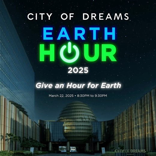 17K views · 127 reactions | A single hour, a global impact. This Earth Hour, let’s come together to turn off the lights and shine a light on sustainability. Small actions—like reducing energy use—help protect our planet for future generations. At City of Dreams Manila, we believe in making mindful choices every day. #EarthHour #BiggestHourForEarth #EarthHour2025 #CityofDreamsManila | City of Dreams Manila | Facebook