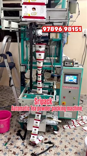 Sri Pack Machinery on Instagram: "டீ தூள் பேக்கிங் மெஷின் 👍 automatic Tea powder packing machine #sripack #sealing #packing #filling #printer #label #hotelmachinery #kitchen #coding #bakerymachinery #sripack"