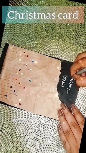Christmas series (Day-1). Christmas card making idea💡✨#diy#shorts#youtubeshorts#card