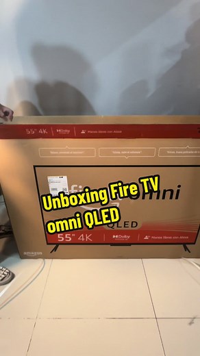 Unboxing Fire TV Omni QLED #Amazon #CapCut #amazonfavorites #firetv #firetvomniqled