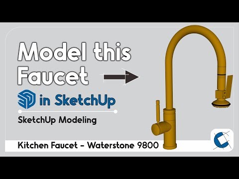 How to Model a Modern Kitchen Faucet in SketchUp | Step-by-Step 3D Tutorial