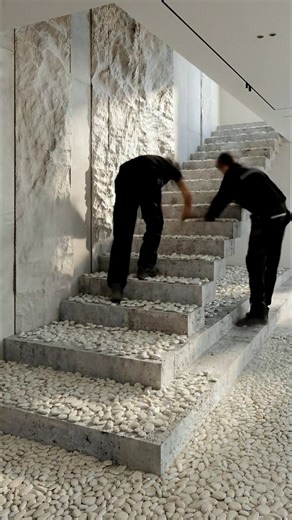 5.2M views · 67K reactions | Luxury Pebble Stone Stairs | DIY & Crafts | Facebook
