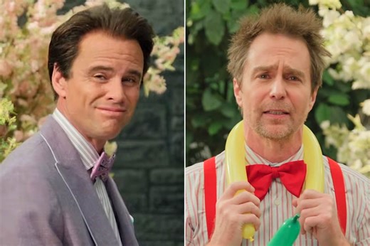'White Lotus' BFFs Walton Goggins and Sam Rockwell reunite in wild 'SNL' sketch to show off their tiny baby feet