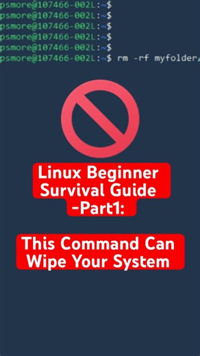 Linux Beginner Survival Guide Part1 This Command Can Wipe Your System #linux #sysadmin #techshorts