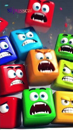 Angry Color Blocks Battle! 🤬💥 Funny Animation #Shorts #Trending #Viral #asmr