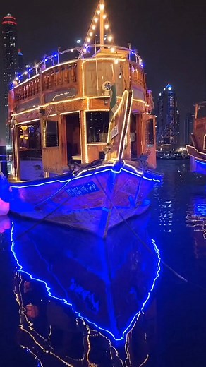 Dhowcruise Ride at Dubai Marina ❤️ #dubai #dhowcruisedubai #dubaimarina #dubailifestyle #dubailife #mydubai #MyLoveDubai | Muneer Al Wafaa