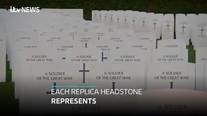 A replica war cemetery has been installed at Cardiff Castle to mark the centenary of the Armistice and commemorate the thousands of Welsh men and women who died during World War One. https://bit.ly/2SgWjXd | ITV Wales