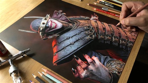 Drawing The Batman Who Laughs: Dark and Intense Fan Art!