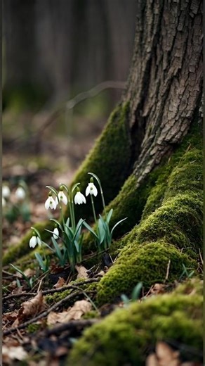 Spring Is Almost Here 🌸 Forest Flowers Blooming & Birds Singing #springflowers #snowdrops #forest