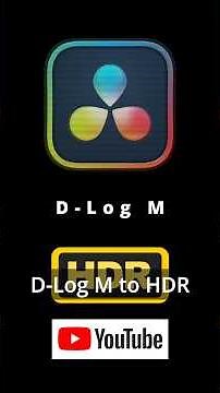 Davinci Resolve Studio D-Log M HDR settings with Youtube Export #dlogmhdr