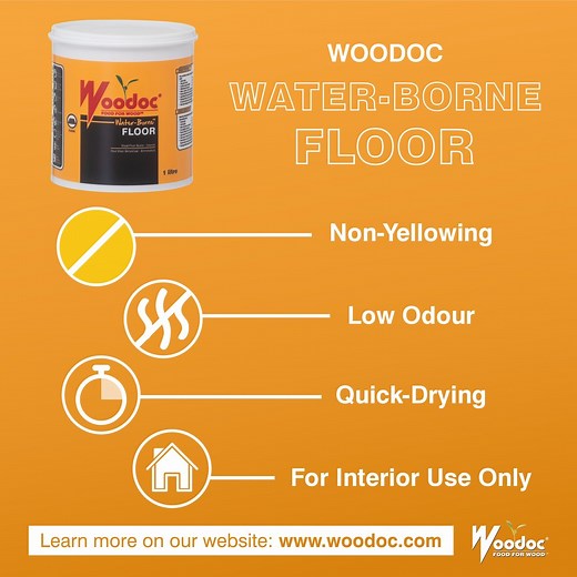 Take every step in style with Woodoc Water-Borne FLOOR 🤩 The best part? No scratches, scuff marks or stains with this interior wood sealer 👏 | Woodoc