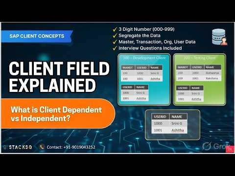 SAP Client:Client Concept, Master/Transaction Data Difference | SAP ABAP Fundamentals #8