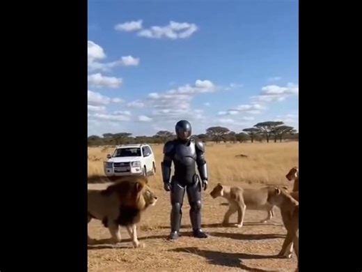 @realmysteryfiles on Instagram: "Man Enters Lion’s Den with Airbag Suit! 😱🦁💥 A fearless man walks into a group of lions wearing a special airbag suit. As the lions attack, the suit’s airbags suddenly inflate, protecting him from serious harm! A jaw-dropping moment of wild courage and technology! 👏🔥 #LionAttack #AirbagSuit #WildlifeExperiment #BraveMove #instagram #ViralVideo #SurvivalTech"