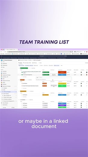 Finally seeing who completed training #clickup #sop