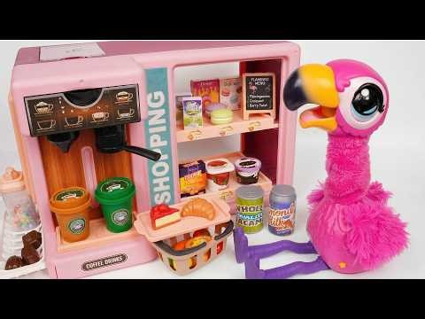 22 Minutes Satisfying with Unboxing Coffe Machine Playset ASMR - Gotta Go Flamingo | Review Toys