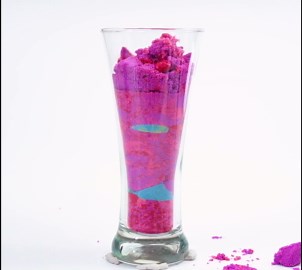 Satisfying Drop And Squish Colorful Kinetic Sand