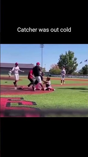 Runner dives hard into Catcher at Home Plate and was ejected High School Baseball #baseball