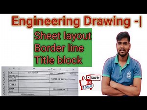How to make a title block? Sheet layout, Border line & title block first year engineering. Part-5