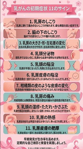 018 乳がんの初期症状 11のサイン