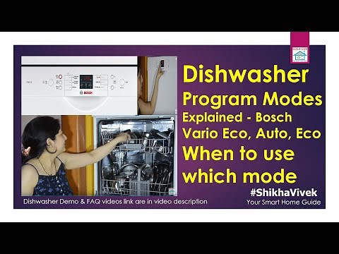 Bosch Dishwasher Program Modes India Vario Eco Intensive Kadhai Kaise use karna hai No White spots