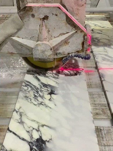 Behind the Luxury: How Calacatta Viola Marble is Cut for High-End Furniture
