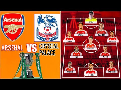 CONFIRMED✅Arsenal lineup vs C. Palace Predicted XI including JESUS Star,8 changes for Carabao Cup