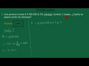 1. Interés simple, ejercicios resueltos.
