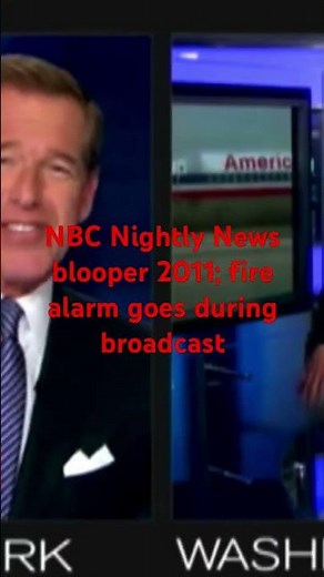 NBC Nightly News blooper 2011; fire alarm goes off during broadcast