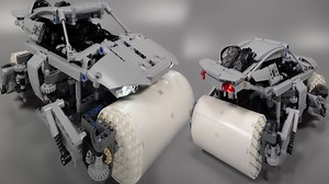 Creating a modern flintstones car from Lego blocks