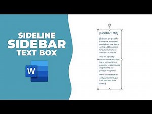 How to add a sideline sidebar text box in Microsoft word