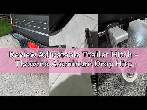 Review Adjustable Trailer Hitch - Tlvuvmo Aluminum Drop Hitch (Fits 2.5'' Receiver), 8 Inch Drop/Ris