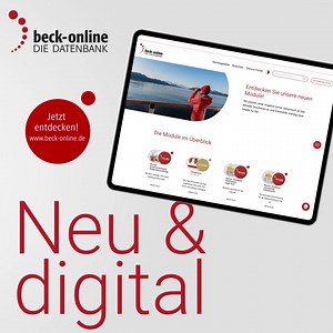 Starten Sie in ein erfolgreiches neues Jahr – mit beck-online! Auch 2024 geht die Reise durch unsere beck-online-Welt weiter. Und dabei gibt es jede Menge Neues zu entdecken: Schon jetzt profitieren Sie vom brandneuen Modul Compliance OPTIMUM. Bald erscheint endlich das Modul Soergel, BGB (Kohlhammer) exklusiv bei beck-online sowie neue smarte Funktionen auf unserer Website und vieles mehr. Leinen los und viel Spaß auf der Erkundungstour durch beck-online: bo.beck.de/neue73 #law #beckonline #inn