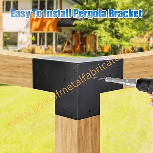 [Hot Item] Right Angle Corner Pergola Kit Wooden Beams Lumber Gazebos Pergola Sheds Brackets