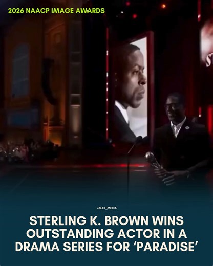 Sterling K. Brown takes home Outstanding Actor in a Drama Series for Paradise at the 57th #NAACPImageAwards — another well-deserved win for Sterling for one of the best shows on TV https://blexmedia.com/naacp-image-awards-2026-winners/ | Blex