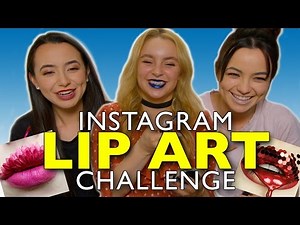 Instagram LIP ART CHALLENGE with Alexa Losey - Merrell Twins